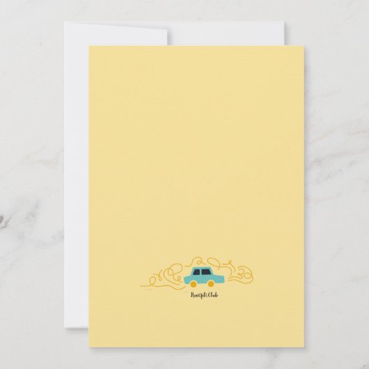 Straßenreise zur Uni Einladung (Rückseite)