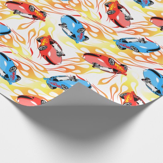 Straßenrennen Geschenkpapier (Ecke)