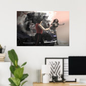 Straßenreparatur Poster (Heimbüro)