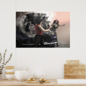 Straßenreparatur Poster (Küche)