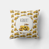 Straßenrollenkompaktor für Lkw-Boys Name Kissen (Rückseite)