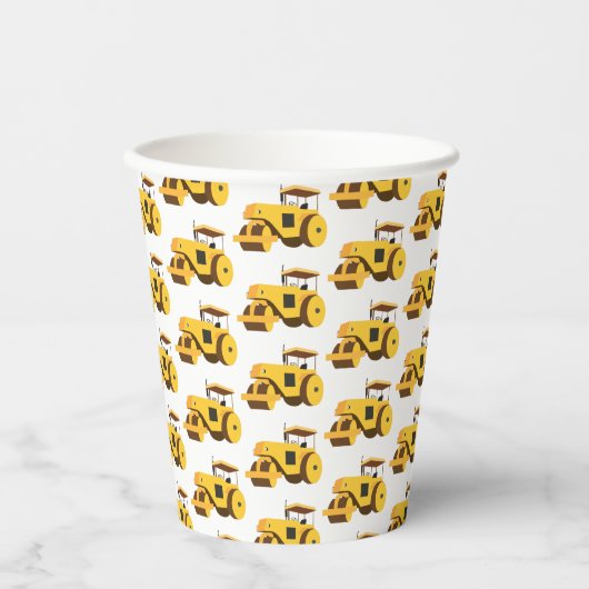 Straßenrollenkompaktor Pappbecher (Vorderseite)