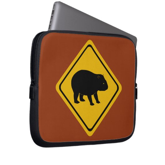 Straßenschild Aussie - wombat - Elektronik Laptopschutzhülle (Vorne Rechts)