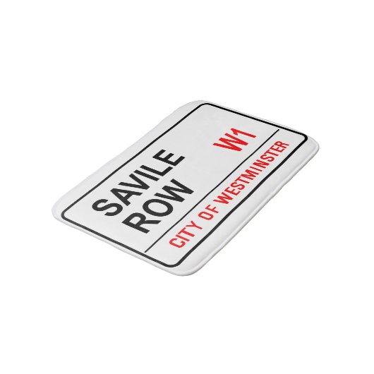 Straßenschild Badematte (Schrägansicht)