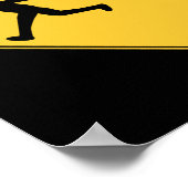 Straßenschild - Bär Poster (Ecke)