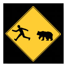 Straßenschild - Bär