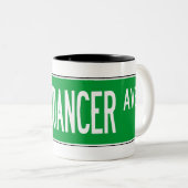 Straßenschild bellydancer zweifarbige tasse (VorderseiteRechts)