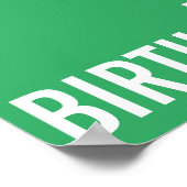 Straßenschild Birthday Boulevard Dekorationszeiche Poster (Ecke)