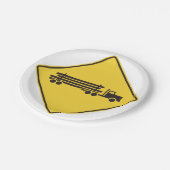 Straßenschild für Lastkraftwagen Pappteller (Schrägansicht)