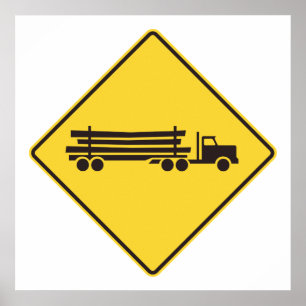 Straßenschild für Lastkraftwagen Poster