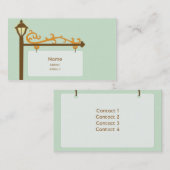 Straßenschild - Geschäft Visitenkarte (Vorne/Hinten)