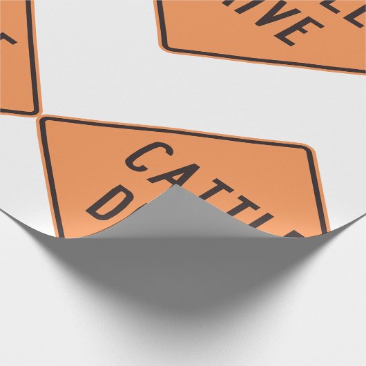 Straßenschild Geschenkpapier