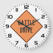 Straßenschild Große Wanduhr (Vorderseite)