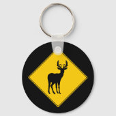Straßenschild- Hirsche Schlüsselanhänger (Vorderseite)