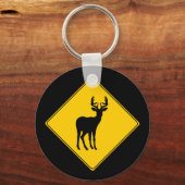 Straßenschild- Hirsche Schlüsselanhänger (Vorderseite)