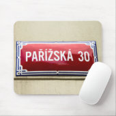 Straßenschild in Prag Mousepad (Mit Mouse)