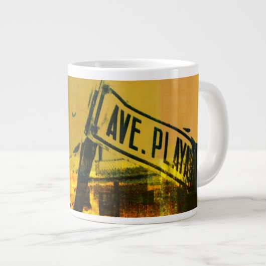 Straßenschild Jumbo-Tasse (Vorderseite Rechts)
