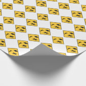 Straßenschild- Kuh und UFO Geschenkpapier (Ecke)