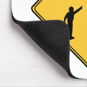 Straßenschild- Kuh und UFO Mousepad (Ecke)