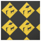 Straßenschild- Kuh und UFO Stoff (Muster)
