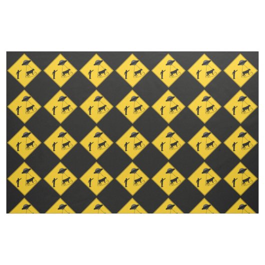 Straßenschild- Kuh und UFO Stoff (Fat Quarter (45,7 x 55,9 cm))