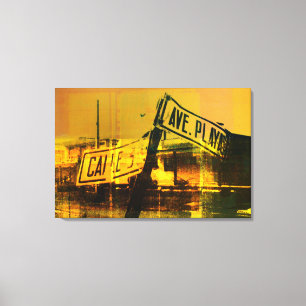 Straßenschild Leinwanddruck