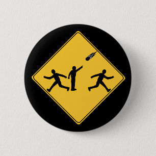 Straßenschild- Meteor Button