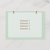 Straßenschild - mollig visitenkarte (Rückseite)