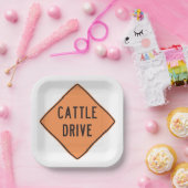 Straßenschild Pappteller (Party)