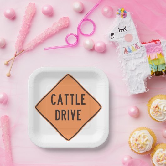 Straßenschild Pappteller (Party)