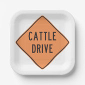 Straßenschild Pappteller (Vorderseite)