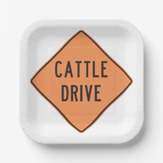 Straßenschild Pappteller (Vorderseite)