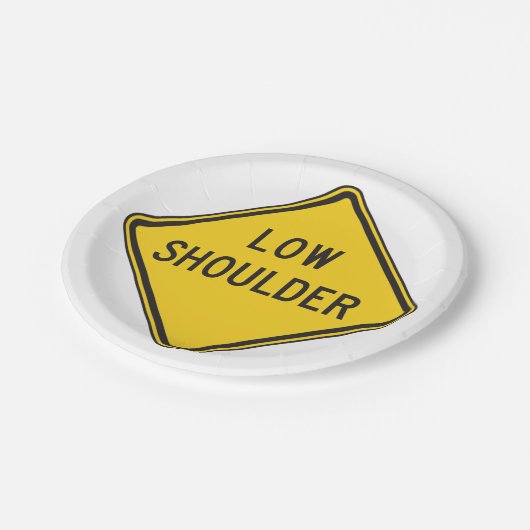 Straßenschild Pappteller (Schrägansicht)