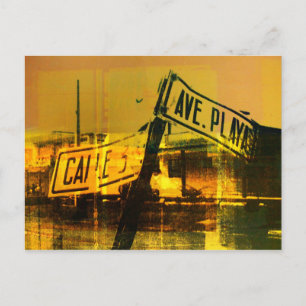 Straßenschild Postkarte