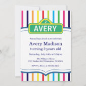 Straßenschild Primärfarben Regenbogen Modernes Par Einladung (Rückseite)