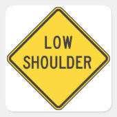 Straßenschild Quadratischer Aufkleber (Vorderseite)