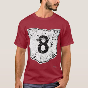 Straßenschild Route 8 - abgenutzt T-Shirt