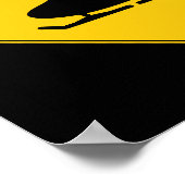 Straßenschild - Schneemobil Poster (Ecke)