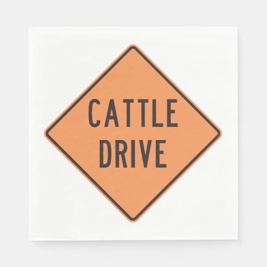 Straßenschild Serviette (Vorderseite)