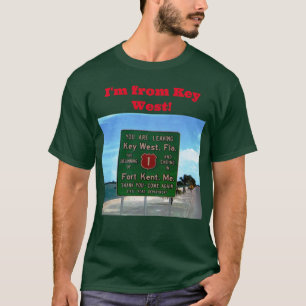 Straßenschild Verlassen von Key West, Florida Vint T-Shirt