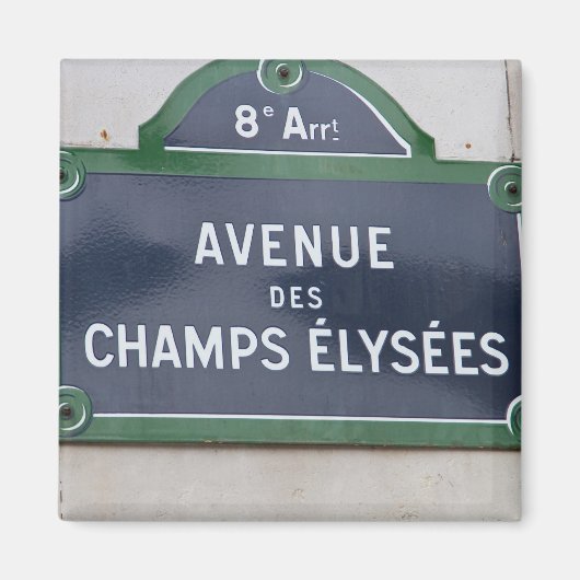 Straßenschild von Paris Magnet (Vorne)