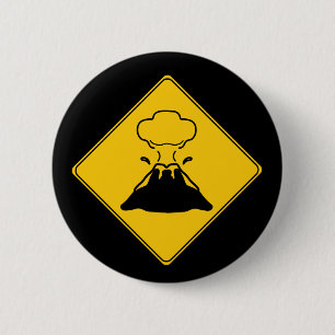 Straßenschild - Vulkan Button