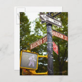 Straßenschilder 2 postkarte (Vorne/Hinten)