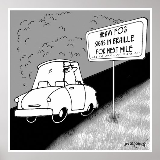 Straßenschilder in Braille Poster (Vorne)