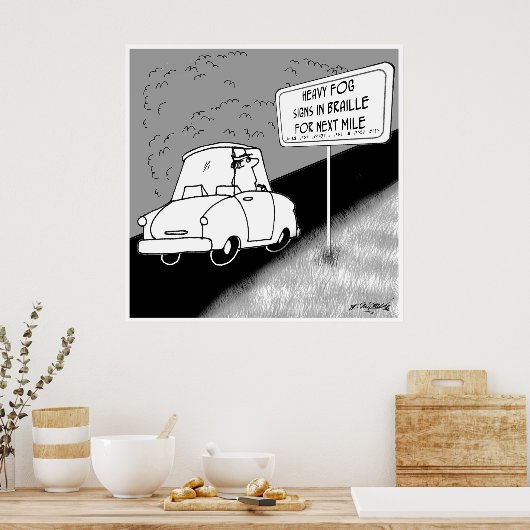 Straßenschilder in Braille Poster (Küche)