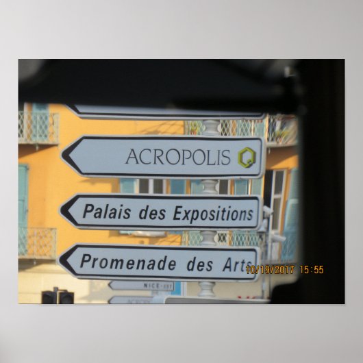 Straßenschilder in Venedig Poster (Vorne)