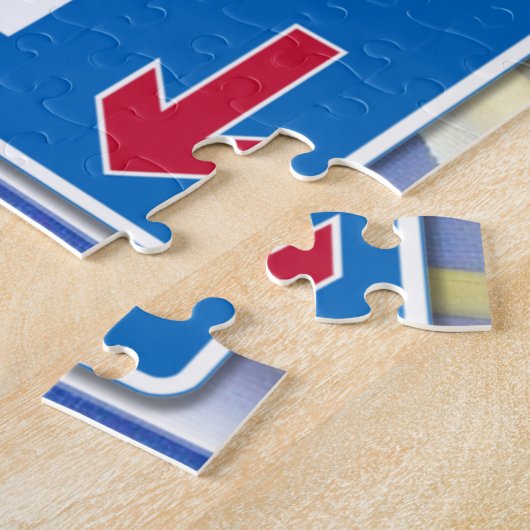 Straßenschilder mit Smiling Sun Puzzle (Seite)