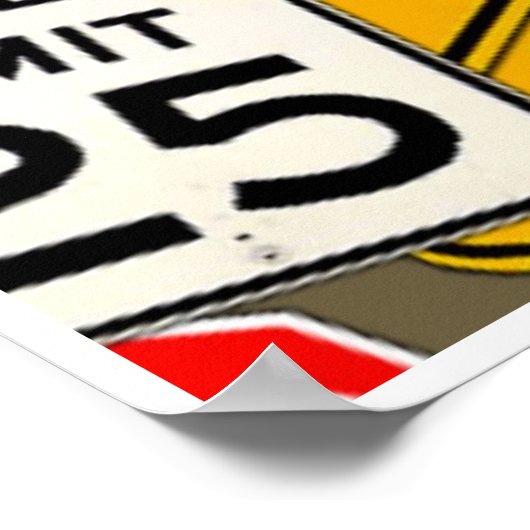 Straßenschilder Poster (Ecke)