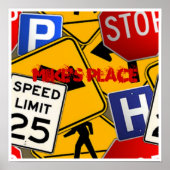 Straßenschilder Poster (Vorne)