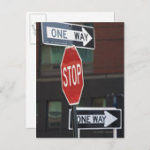 Straßenschilder Postkarte (Vorne/Hinten)